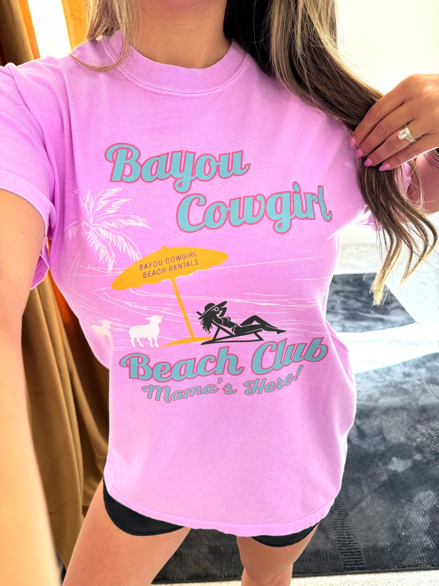 Mama's Here Tee- Neon Tide