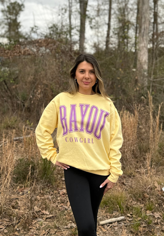 PRE-ORDER CLOSED Bayou Cowgirl Varsity Crew